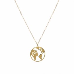 collar de mundo de oro