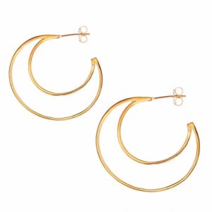 pendientes de luna de oro