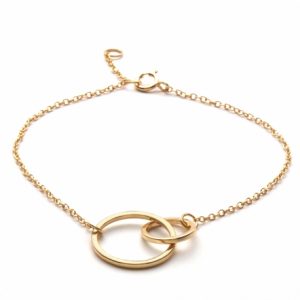 pulsera de doble aro oro